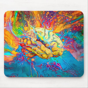 Psychedelic Brain Mouse Pad