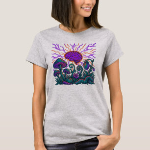 Psychedelic Brain Mushroom Galaxy - Cosmic Mind T-Shirt