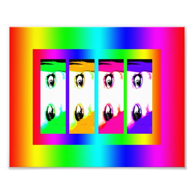 Psychedelic Bright Eyes Photo Print (Front)