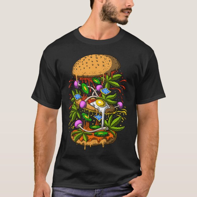 Psychedelic Burger T-Shirt (Front)