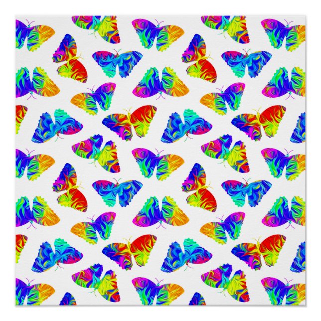 Psychedelic butterflies poster (Front)