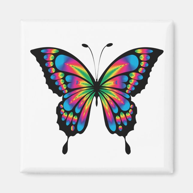 Psychedelic Butterfly Magnet (Front)
