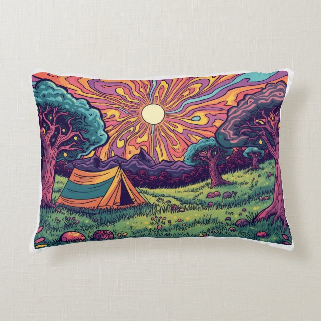 Psychedelic camping cushion (Front)