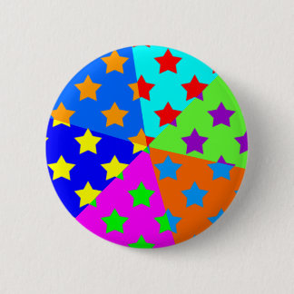 Psychedelic Candy Stars 6 Cm Round Badge