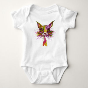 Psychedelic Cat Baby Bodysuit
