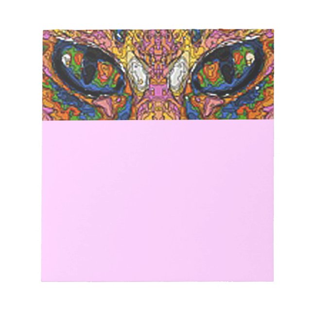 Psychedelic Cat Eyes Notepad (Front)