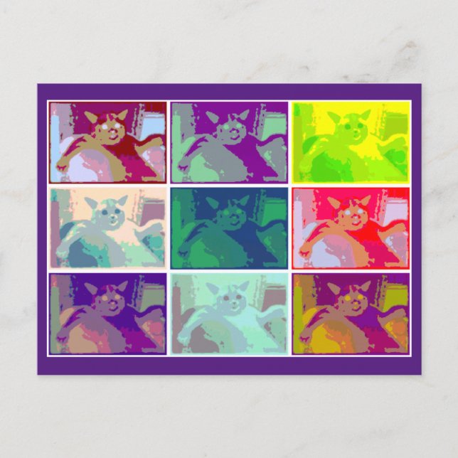 Psychedelic Cat, Louis Wain, Cat Art  Postcard (Front)