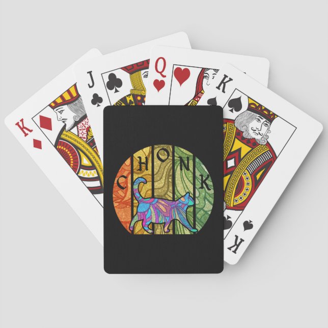 Psychedelic Cat – Trippy Feline Art Playing Cards (Back)
