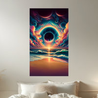 Psychedelic Celestial Sunset Beach Sublimation