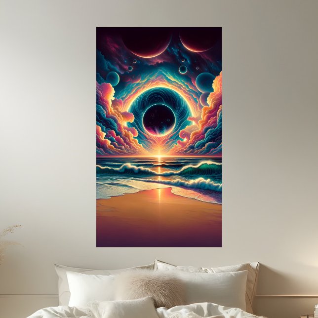 Psychedelic Celestial Sunset Beach Sublimation Poster (Creator Uploaded)