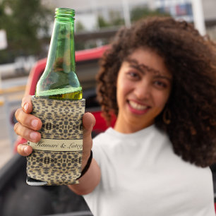 psychedelic cheetah, wild Africa customisable Can Cooler