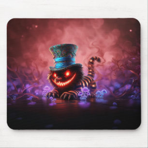Psychedelic Chessie Cat Amongst Mushrooms Mouse Pad