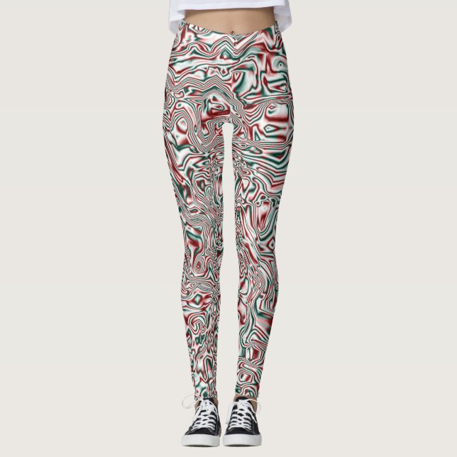 Psychedelic Christmas Leggings (Front)