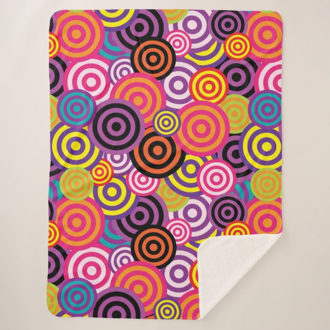 psychedelic circles blanket (Front)