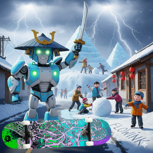 Psychedelic Colorful Skateboard