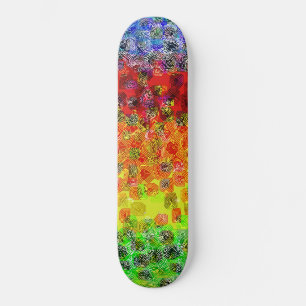 Psychedelic Colour Lines: Custom Skateboard