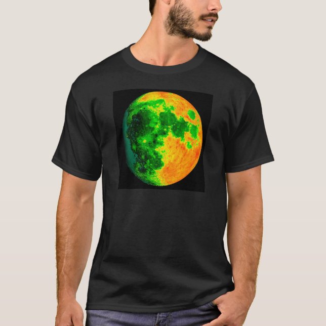 psychedelic colour moon T-Shirt (Front)