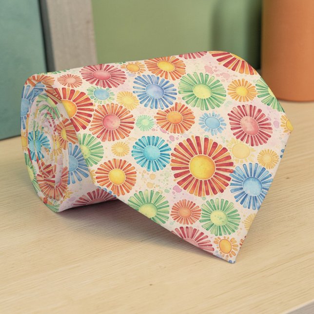 Psychedelic Colourful Custom Necktie Tie (Creator Uploaded)