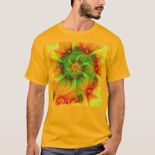 Psychedelic Colourful Modern Abstract Fractal Art T-Shirt