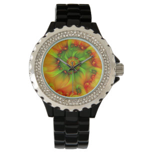 Psychedelic Colourful Modern Abstract Fractal Art Watch
