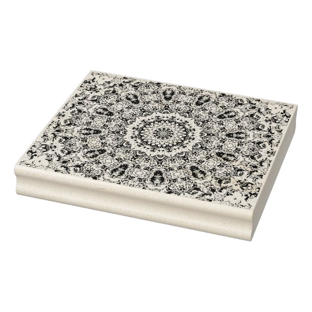 Psychedelic Colourful Ornate Hippie Mandala Rubber Stamp (Stamp)