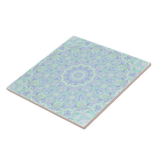 Psychedelic Colourful Ornate Hippie Mandala Tile