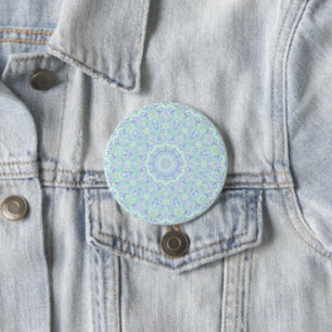 Psychedelic Colourful Pastel Ornate Hippie Mandala 7.5 Cm Round Badge