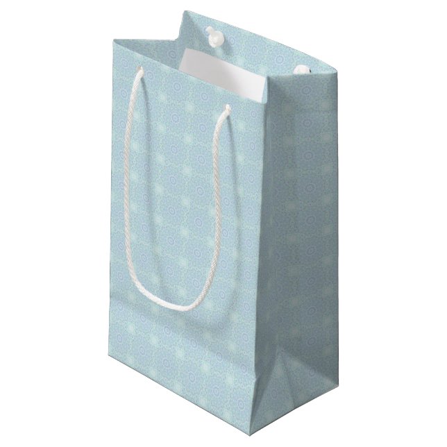 Psychedelic Colourful Pastel Ornate Hippie Mandala Small Gift Bag (Front Angled)