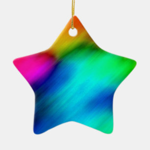 Psychedelic Colours Ceramic Tree Decoration
