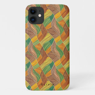 Psychedelic Contemporary Pattern with Lines Case-Mate iPhone Case