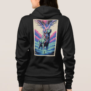 Psychedelic Cosmic Dog Hoodie Women - Spiritual