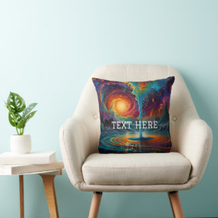 Psychedelic Cosmic Vortex - Stunning Abstract Art Cushion