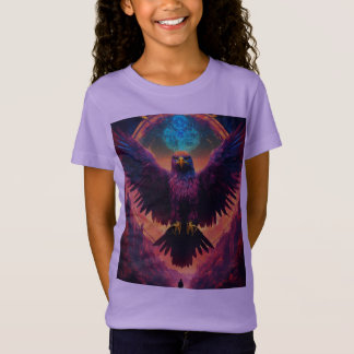 Psychedelic Cyberpunk Eden: Eagle in the Dark" T-S T-Shirt