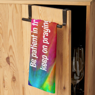 Psychedelic Daisy Romans 12:12 Kitchen Towel