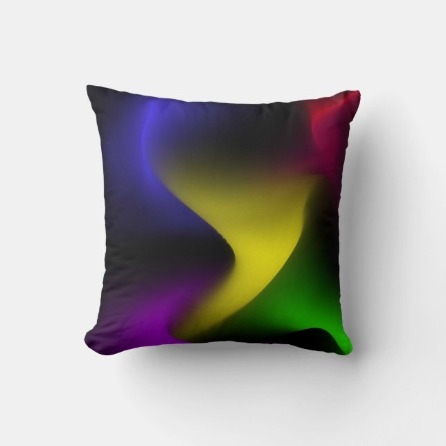 Psychedelic Dark Wave Cushion (Front)