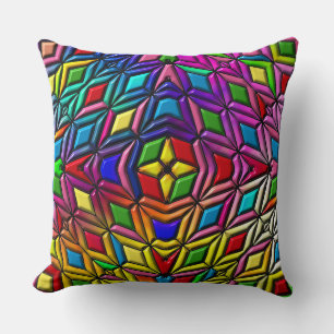 psychedelic diamonds pillow