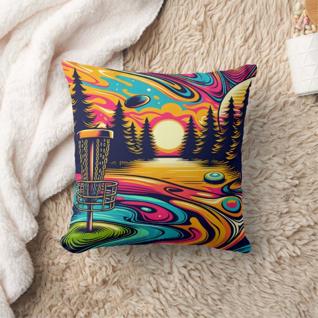 Psychedelic Disc Golf Course at Sunset Cushion (Blanket)