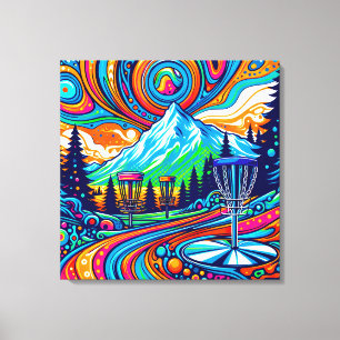 Psychedelic Disc Golf Course  Canvas Print