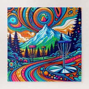Psychedelic Disc Golf Course Jigsaw Puzzle