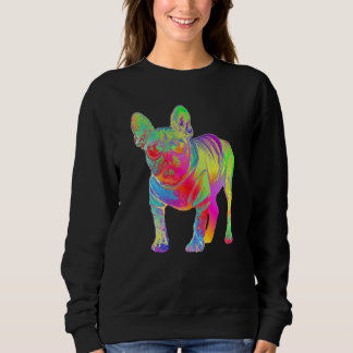Psychedelic Dog Sunglasses Trippy Psytrance Dog Co Sweatshirt