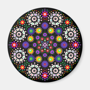Psychedelic Dot Mandala    Magnet