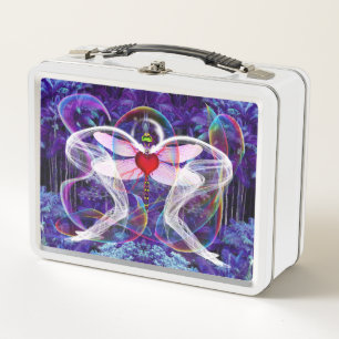 “Psychedelic Dragon Fly Rain Forest” Metal Lunch Box