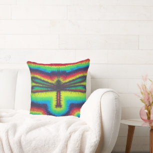 Psychedelic Dragonfly Cushion