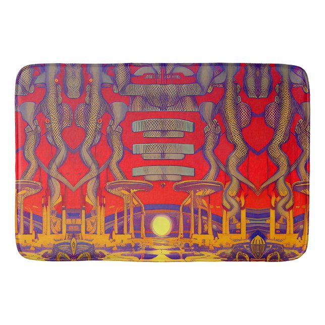 Psychedelic Dreamland Bath Mat (Front)