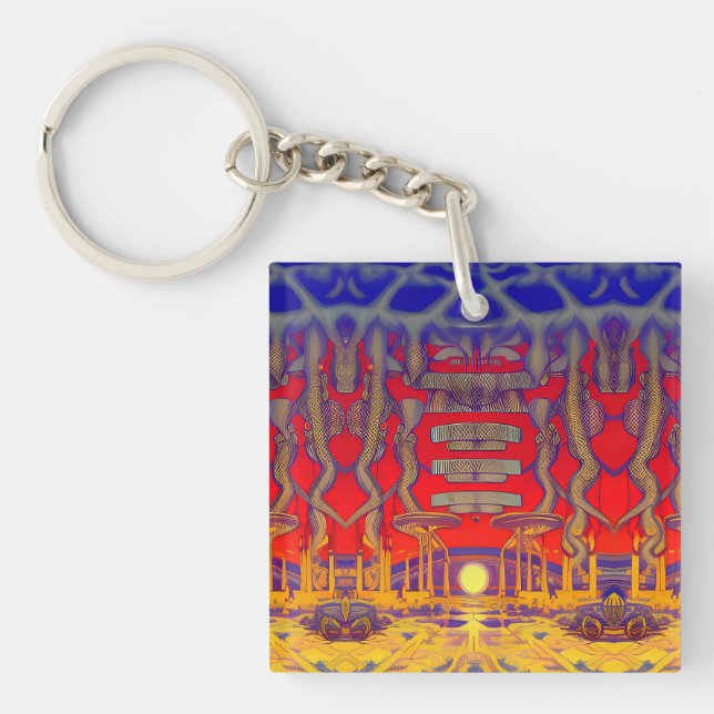 Psychedelic Dreamland Key Ring (Front)