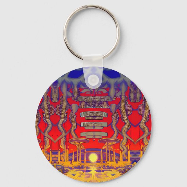Psychedelic Dreamland Key Ring (Front)