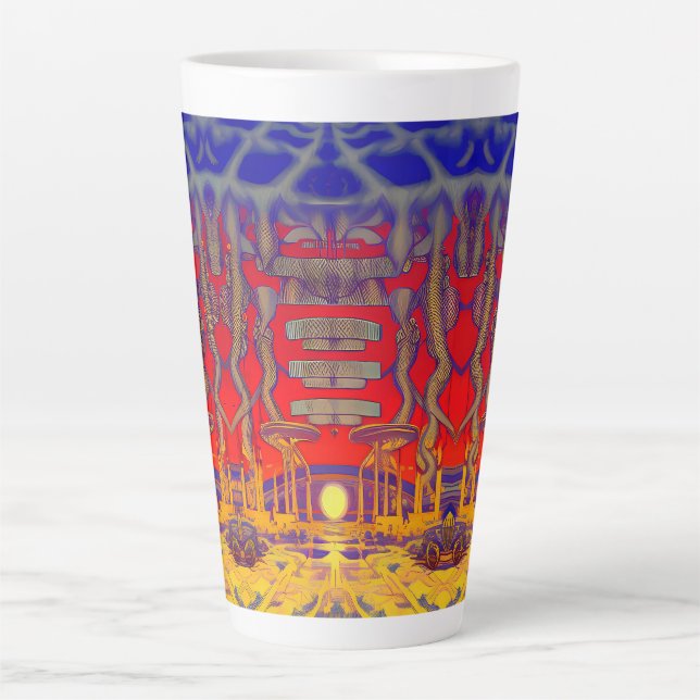 Psychedelic Dreamland Latte Mug (Front)