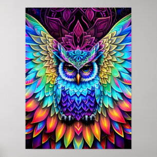 "Psychedelic Dreamscape: Lowell's Vibrant Colour E Poster