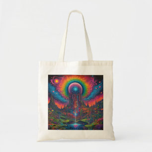 Psychedelic Dreamscape Tote Bag