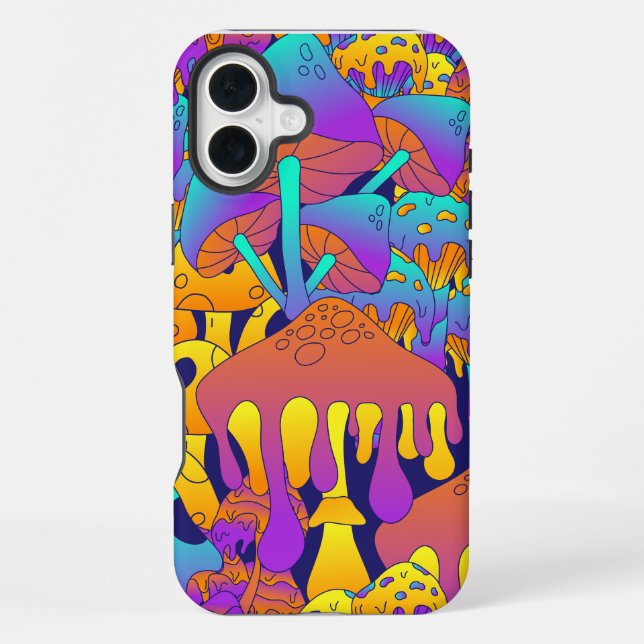 Psychedelic Drippy Mushroom iPhone / iPad case (Back)
